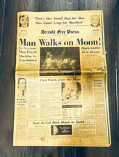 Detroit Free Press July 21, 1969 Front Page 