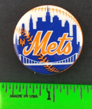Vintage 1960's New York Mets Baseball Pinback Pin picture