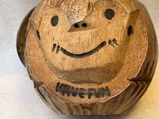 Hand Carved Hawaiian Coconut Bank picture