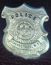 Vintage Antique 1960's Schenectady New York Police Badge Tie Tack Obsolete  picture