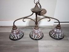 3 PC Vintage Tiffany Style Stained Glass Bell 8.5 Shaped Ceiling Light Fixture picture