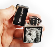 Janis Joplin Engraved STAR Lighter - Gift Box inc. FREE ENGRAVING picture