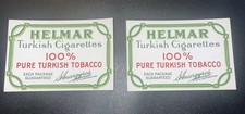 2 Antique “Helmar Turkish Cigarettes” Unused Labels NOS Pure Turkish Tobacco picture
