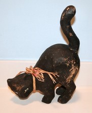 Vintage 70s Halloween PAPER MACHE BLACK CAT Figure 12