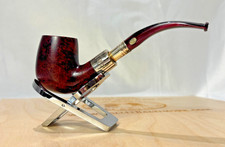 1983 GBD Mounted Pipe #508 Bent Billiard With L & JS Sterling Bands London picture