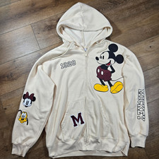 Vintage Disney Mickey Mouse Jacket L Mickey Co 2 Pocket Full Zip Retro 90s picture