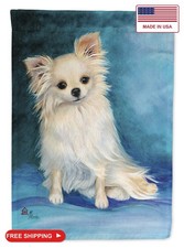 Caroline's Treasures MH1040CHF Jazz Chihuahua Long Hair House Flag Large Porch S picture