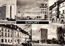 Views Erfurt Germany Including Hotel Tourist Stamp Real Photo RPPC Postcard picture
