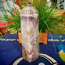 5.83LB Polishing and healing of natural colored fluorite crystal tower 2650g picture