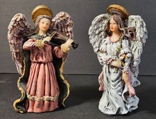K's Collection Lot of 2 EA Angel Figurines Resin Dollar Tree Collectible Estate picture