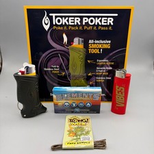 Toker Poker Combo Pack; Papers, Sleeve. Wick and Lighter w/ picture