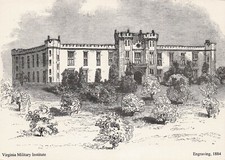 VMI Virginia Military Institute Old Civil War Barracks 6x4 Postcard H23 picture
