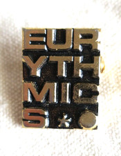 80s Eurythmics Annie Lennox Metal Pin Brooch size 1