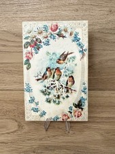 Antique 1900s Embossed Postcard Birds Roses Blue Flowers Victorian Postmarked picture