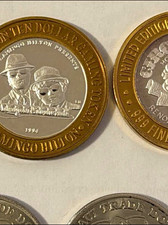 $10 Limited Edition Gaming Tokens Lot - Gold Coast & Silver King .999 Silver picture