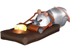 Halloween Gemmy Airblown Inflatable Animated Rat Trap 7FT Long picture