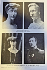 1915 King Albert of Belgium illustrated picture