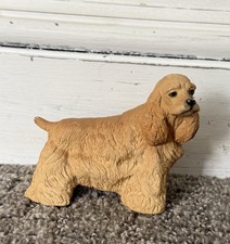 Vintage 1988 Stone Critters Cocker Spaniel Figurine Blonde Dog Statue UDC picture