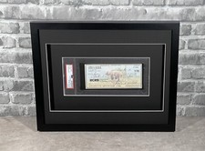 BLACK SHADOW BOX/FRAME FOR PSA GRADED CHECK W/2 ACID-FREE MATS & UV PROTECTON picture