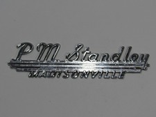 VTG P.M. Standley Plymouth Madisonville Texas Metal Dealership Badge Emblem Tag picture
