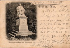 Schubert Monument Vienna Stadtpark Postcard 1908 Austria Undivided Back picture