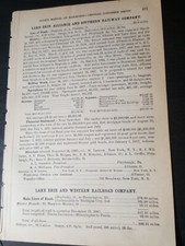 1888 train report LAKE ERIE ALLIANCE & SOUTHERN RAILWAY Bergholz Phalanx Ohio picture
