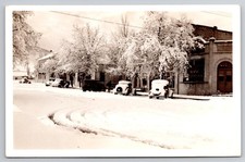 1930-40s Christmas Snow Tehachapi CA Bank Commercial Loans Sign RPPC Frasher's picture