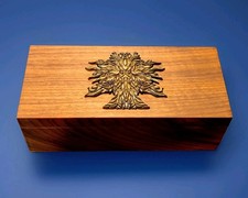 Rare Rebirth Solid Walnut Wood Playing Card 12 Deck Box ARK picture