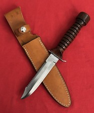 VINTAGE 1960-1970’S GERMAN DIVE KNIFE-VIETNAM ERA-THEATER TYPE GRIP & NEW SHEATH picture