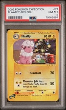 2002 POKEMON EXPEDITION #77 CHRISTMAS FLAAFFY-REVERSE FOIL PSA 8 picture