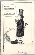 1909 England / HAND-DRAWN Postcard 