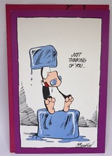 Vintage 1993 Opus n Bill Thinking Of You Greeting Card American Greeting picture