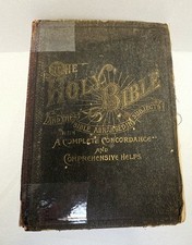 Antique 1899 Wilmore's New Analytical Reference Holy Bible Concordance  picture