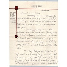 1937 University of Idaho Letterhead Student Letter & Envelope Kankakee ILL picture