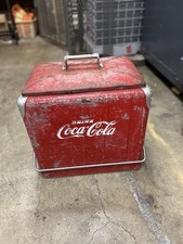Original Vintage 1950s Coca Cola Progress Metal Picnic Cooler Sandwich Tray picture