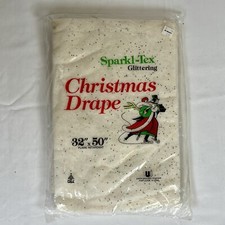 Vintage Sparkle Christmas Drape holiday decor NOS 32