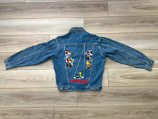 Vintage 1996 Warner Bros Studio Store Looney Tunes Embroidered Denim Jacket XS picture