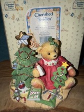 Vintage Cherished Teddies Lynn 1997 Exclusive Enesco A Handmade Holiday Wish picture