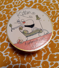 Vntg y2k Benefit Cosmetics Kitten sparkling powder puff box pink cosmetic box picture