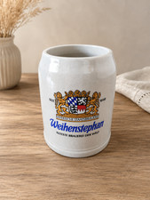 Vintage Weihenstephan German Beer Stein Ceramic Mug Bavarian Brewery Collectible picture