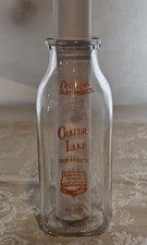 Vintage Crater Lake Dairy Pint Milk Bottle – Klamath Falls Creamery picture