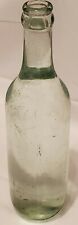 Early Handblown Soda Pop Bottle Aqua Antique Glass w. Bubbles & Imperfections  picture