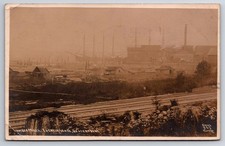 RPPC Lumber Mills Waterfront Everett Washington 1909 Posted Oakes Photo Postcard picture