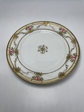 Nippon Hand Painted Gold Trim Accents Pink Roses Beige Border Small Plate picture