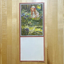 Vintage 1919 Clara Miller Burd Frog Prince Advertising Ink Blotter Unused Blank picture