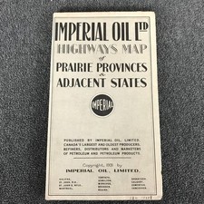 1931 Imperial Oil Highway Road Map Prairie Provinces & Adjacent States Canada picture