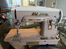 Vintage 1958 Singer Sewing Machine 403A Slant-O-Matic With Case Works (293ME) picture