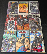 AnotherTime Lot of 9 Hard Rock N Roll Comic Books Music Nirvana #1 Kiss Signed picture