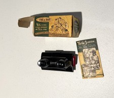Vintage Tru-Vue 3D Three Dimension Film Viewer Black Bakelite with Box & Manual picture