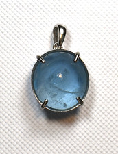 Aquamarine Pendant 14.25ct Deep Blue Star Hand Carved Vault-StarGlow VS-AG-01425 picture